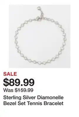 TSC Stores Sterling Silver Diamonelle Bezel Set Tennis Bracelet offer