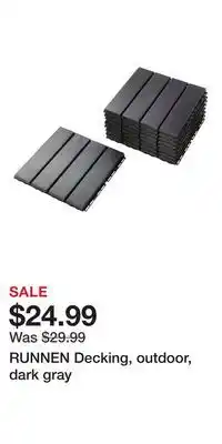 IKEA RUNNEN Decking, outdoor, dark gray offer