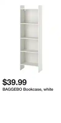 IKEA BAGGEBO Bookcase, white offer