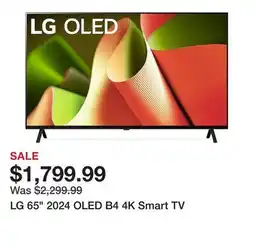 TSC Stores LG 65 2024 OLED B4 4K Smart TV offer