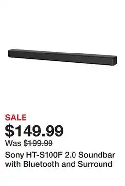 TSC Stores Sony HT-S100F 2.0 Soundbar with Bluetooth and Surround offer