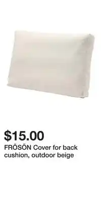 IKEA FRÖSÖN Cover for back cushion, outdoor beige offer