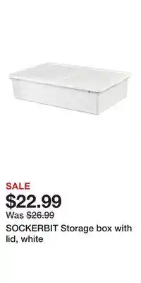 IKEA SOCKERBIT Storage box with lid, white offer