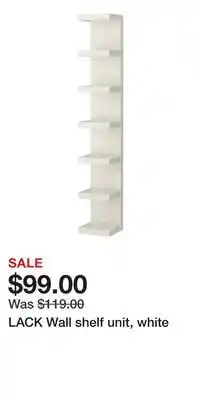 IKEA LACK Wall shelf unit, white offer