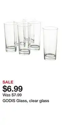 IKEA GODIS Glass, clear glass offer