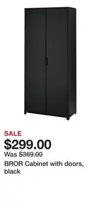 IKEA BROR Cabinet with doors, black offer
