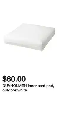 IKEA DUVHOLMEN Inner seat pad, outdoor white offer
