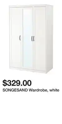 IKEA SONGESAND Wardrobe, white offer