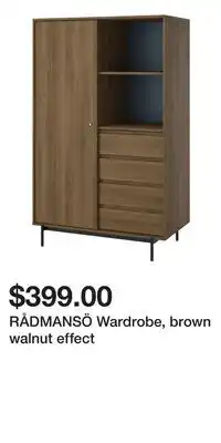 IKEA RÅDMANSÖ Wardrobe, brown walnut effect offer
