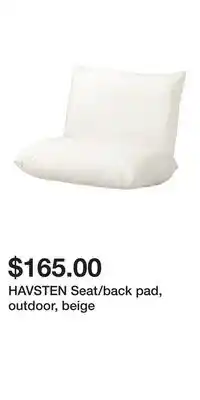 IKEA HAVSTEN Seat/back pad, outdoor, beige offer