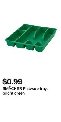 IKEA SMÄCKER Flatware tray, bright green offer
