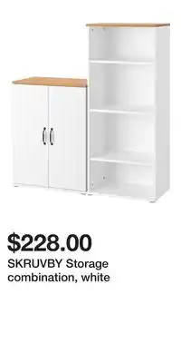 IKEA SKRUVBY Storage combination, white offer