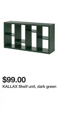 IKEA KALLAX Shelf unit, dark green offer