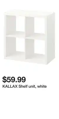 IKEA KALLAX Shelf unit, white offer