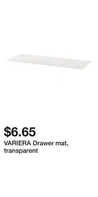 IKEA VARIERA Drawer mat, transparent offer