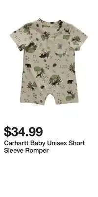 Mark's Carhartt Baby Unisex Short Sleeve Romper offer