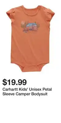 Mark's Carhartt Kids' Unisex Petal Sleeve Camper Bodysuit offer