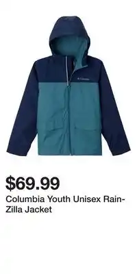 Mark's Columbia Youth Unisex Rain-Zilla Jacket offer