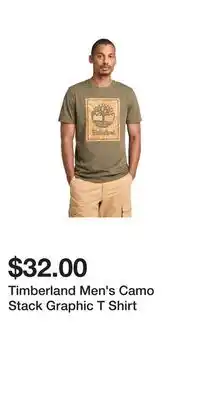 Mark's Timberland Men's Camo Stack Graphic T Shirt offer
