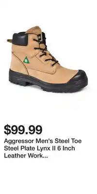 Mark's Aggressor Men's Steel Toe Steel Plate Lynx II 6 Inch Leather Work Boots offer