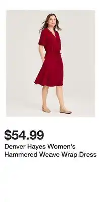 Mark's Denver Hayes Women's Hammered Weave Wrap Dress offer