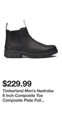 Mark's Timberland Men's Nashoba 6 Inch Composite Toe Composite Plate Pull On Work Boots offer