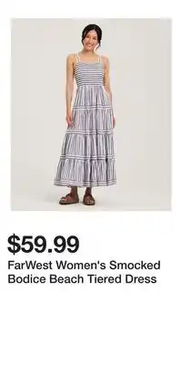 Mark's FarWest Women's Smocked Bodice Beach Tiered Dress offer