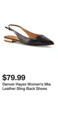 Mark's Denver Hayes Women's Mia Leather Sling Back Shoes offer
