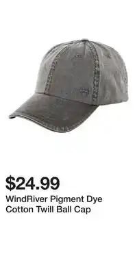 Mark's WindRiver Pigment Dye Cotton Twill Ball Cap offer