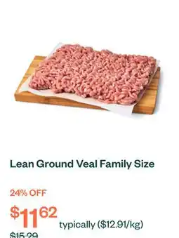 Voilà Lean Ground Veal Family Size offer