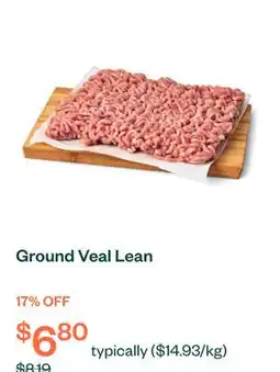 Voilà Ground Veal Lean offer