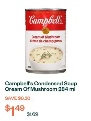 Voilà Campbell's Condensed Soup Cream Of Mushroom 284 ml offer