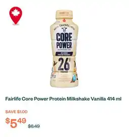 Voilà Fairlife Core Power Protein Milkshake Vanilla 414 ml offer