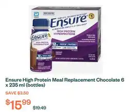 Voilà Ensure High Protein Meal Replacement Chocolate 6 x 235 ml (bottles) offer