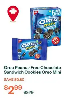 Voilà Oreo Peanut-Free Chocolate Sandwich Cookies Oreo Mini Original 150 g offer