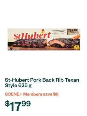 Voilà St-Hubert Pork Back Rib Texan Style 625 g offer
