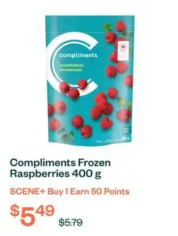 Voilà Compliments Frozen Raspberries 400 g offer