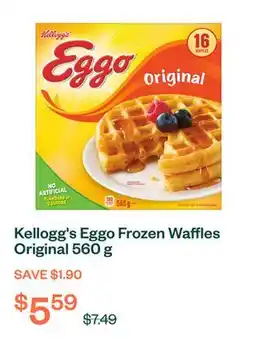 Voilà Kellogg's Eggo Frozen Waffles Original 560 g offer