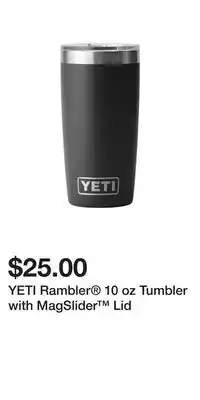Sport Chek YETI Rambler 10 oz Tumbler with MagSlider Lid offer