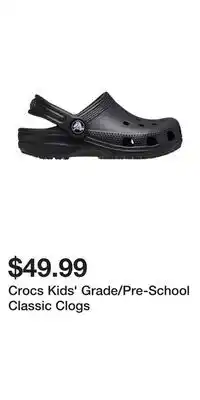 Sport Chek Crocs Kids' Grade/Pre-School Classic Clogs offer