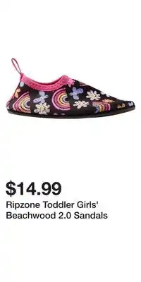 Sport Chek Ripzone Toddler Girls' Beachwood 2.0 Sandals offer