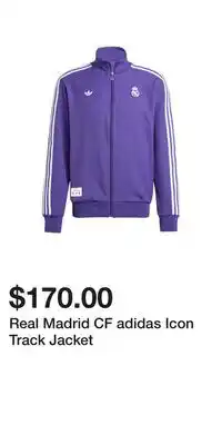 Sport Chek Real Madrid CF adidas Icon Track Jacket offer