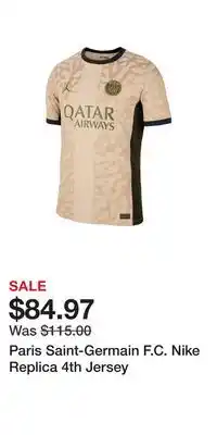Sport Chek Paris Saint-Germain F.C. Nike Replica 4th Jersey offer