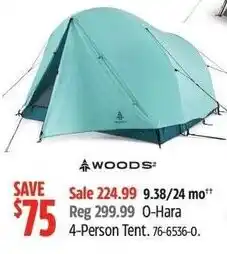 Canadian Tire Woods O-Hara 4 person tent offer