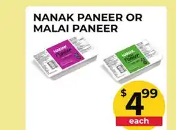 Food World Supermarket NANAK PANEER OR MALAI PANEER offer