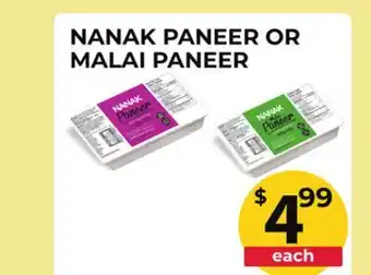 Food World Supermarket NANAK PANEER OR MALAI PANEER offer