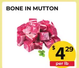 Food World Supermarket BONE IN MUTTON offer