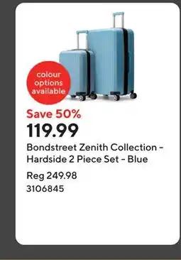 Staples Bondstreet Zenith Collection - Hardside 2 Piece Set - Blue offer