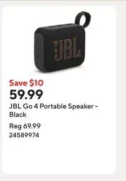 Staples JBL Go 4 Portable Speaker - Black offer