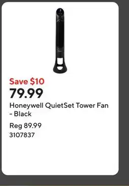 Staples Honeywell QuietSet Tower Fan - Black offer